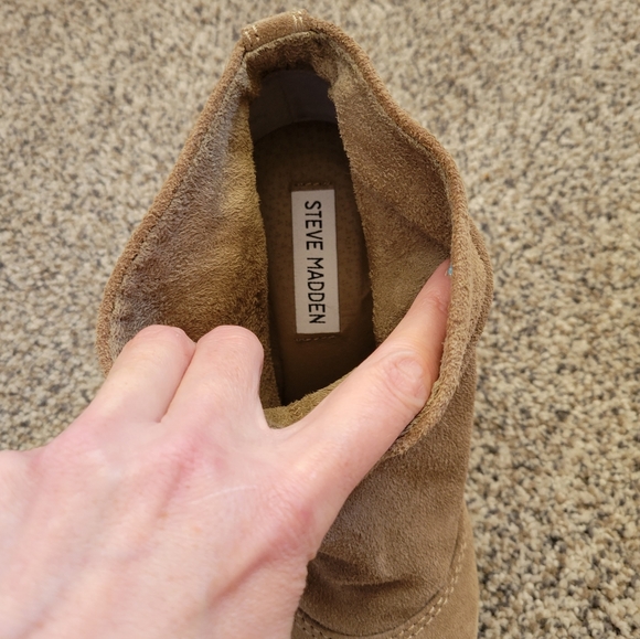 Steve Madden Taupe Sued Booties - Picture 4 of 5